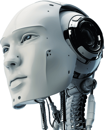 AI robot head, representing the future of AI enhancements